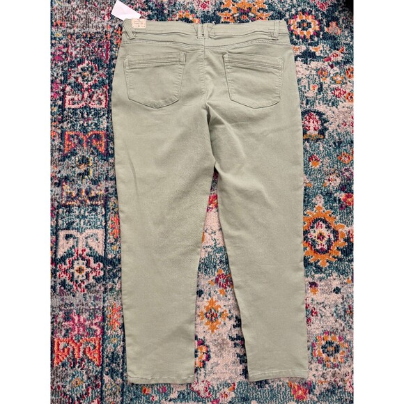 NWT Democracy Ab Technology Jeans High Rise Slim Straight Green Women's Size 16 - Picture 7 of 9